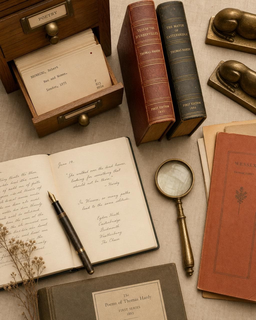 Rare book collector editorial moodboard