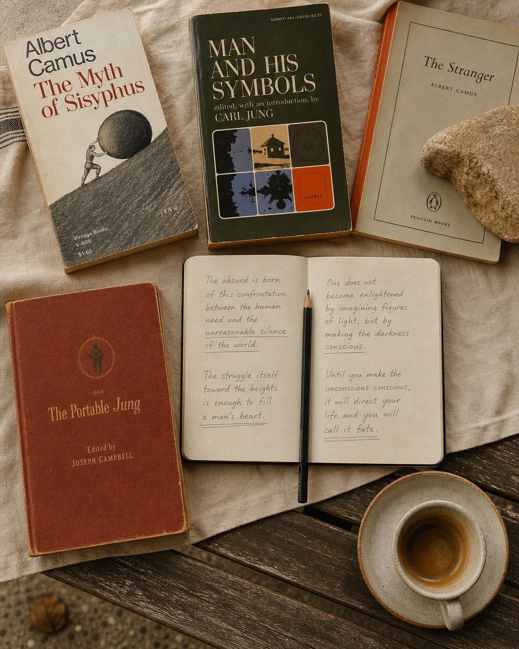 Philosophy books editorial moodboard