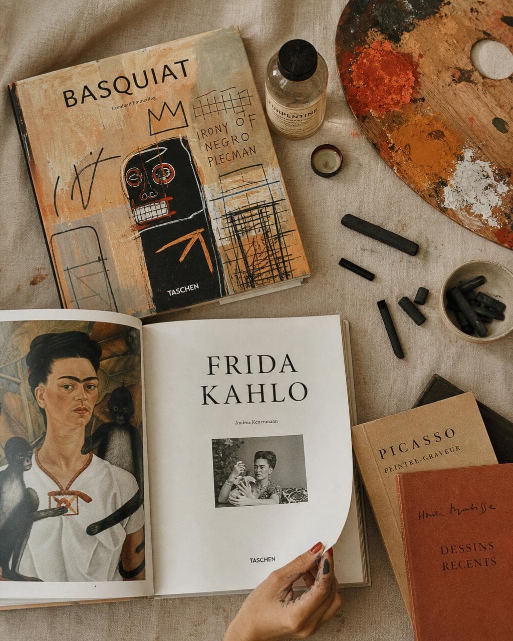 Art books editorial moodboard