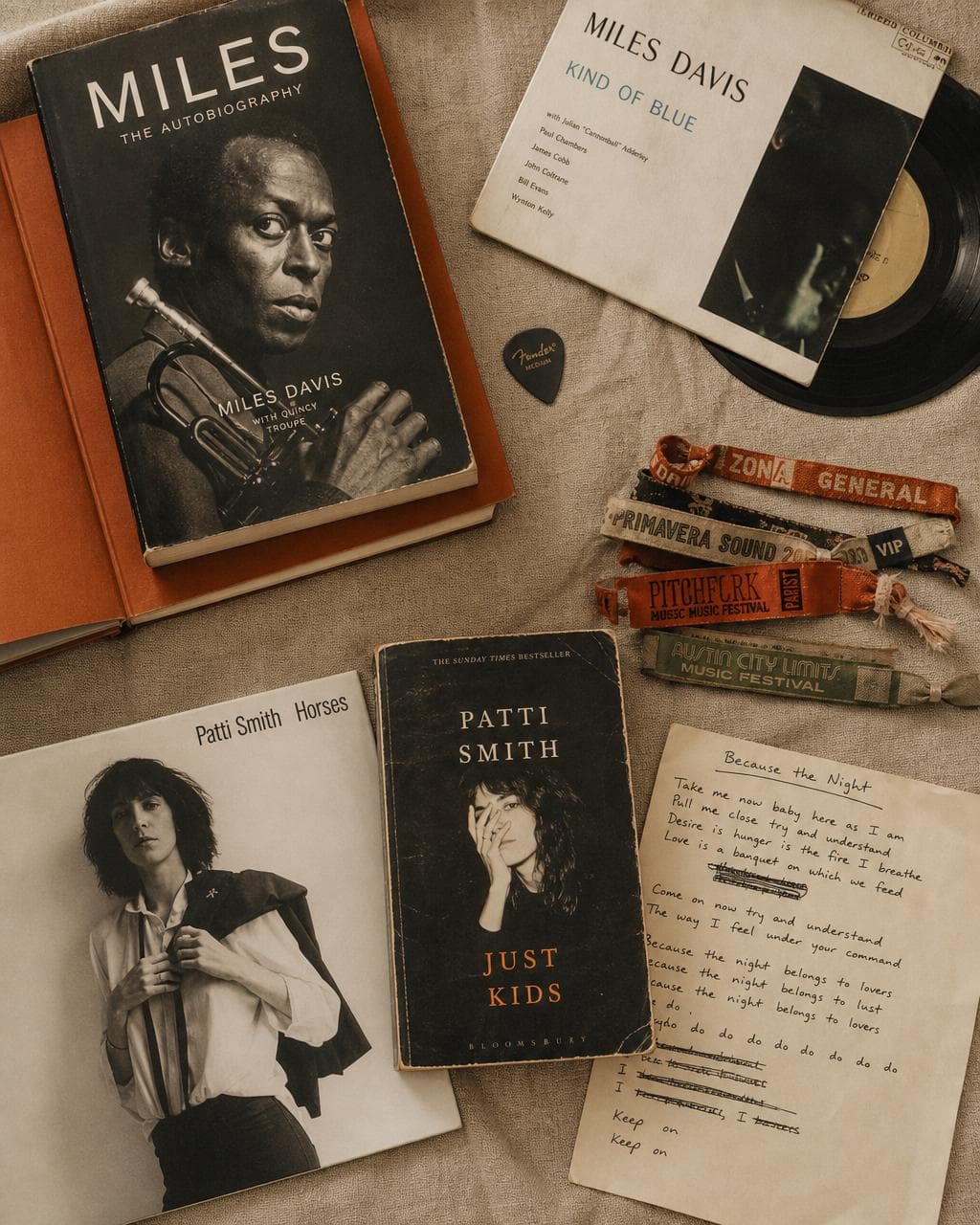 Music biographies editorial moodboard