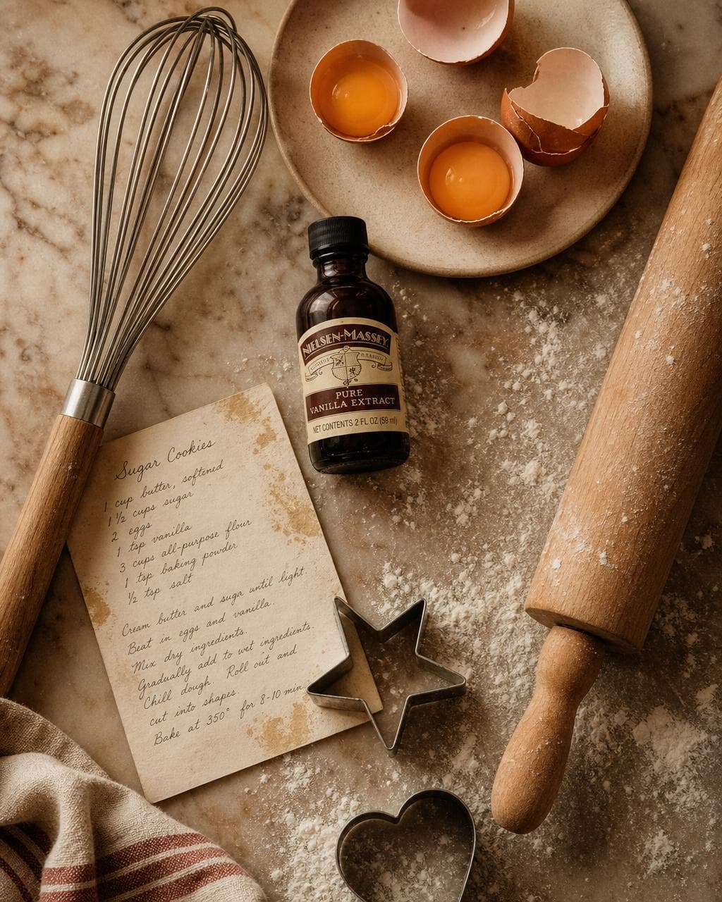 Baking scene editorial moodboard