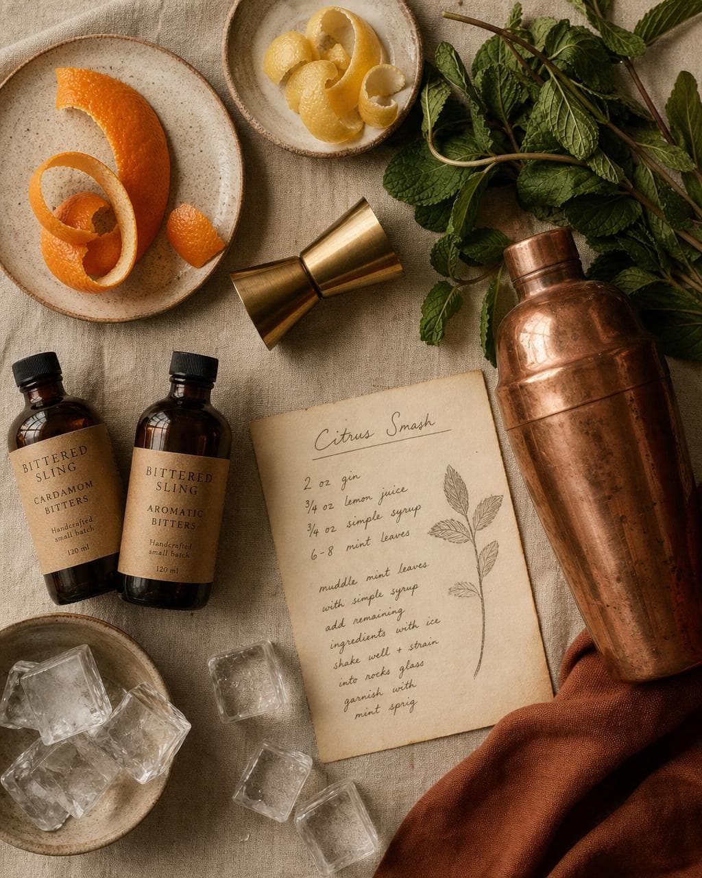 Cocktails editorial moodboard