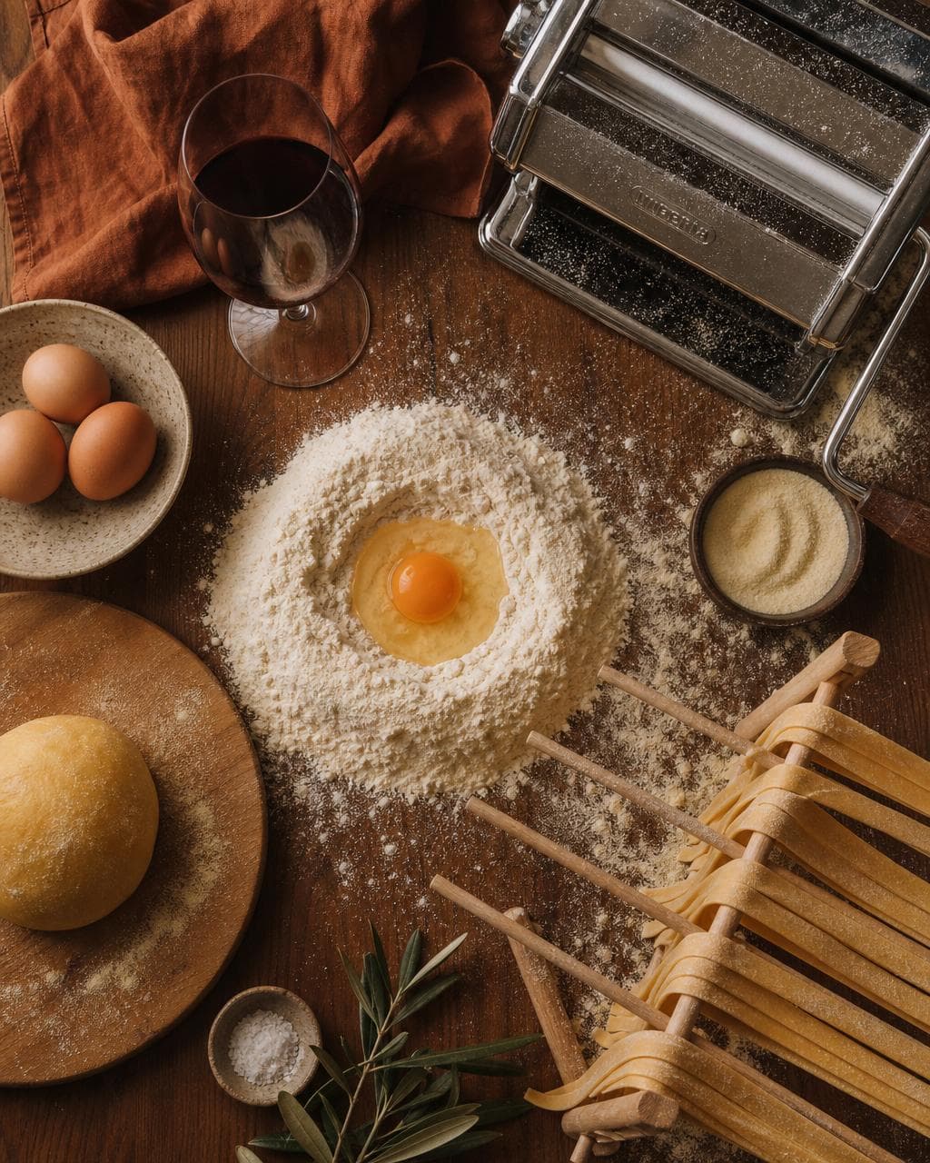 Pasta making editorial moodboard