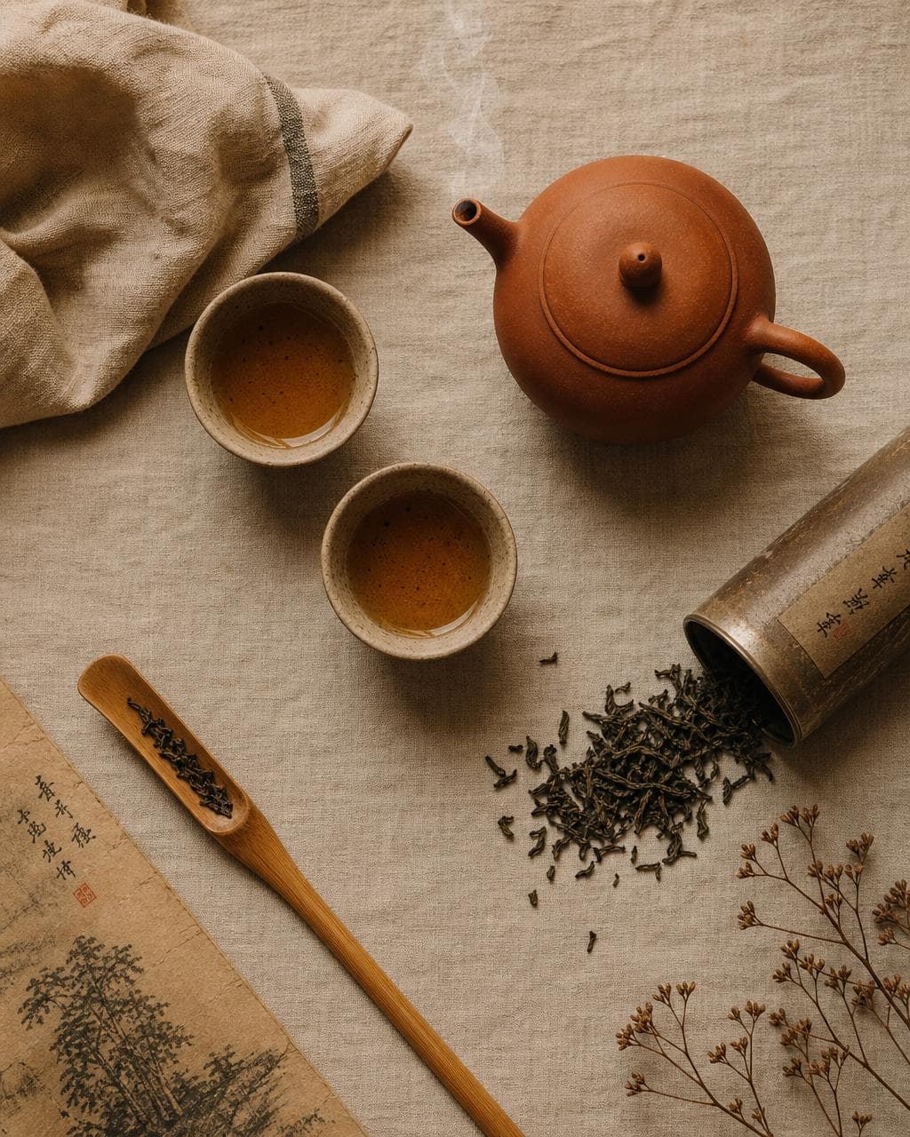 Tea ceremony editorial moodboard