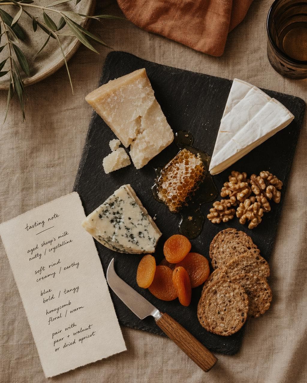 Cheese board editorial moodboard