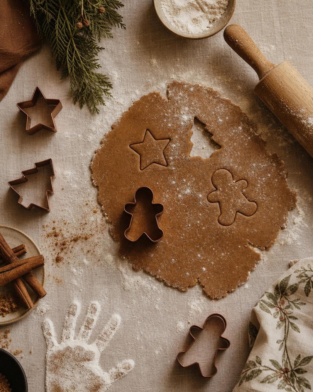 Holiday baking editorial moodboard