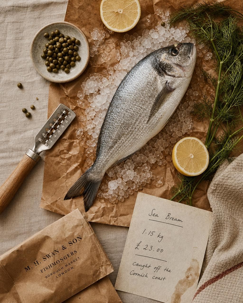 Fishmonger editorial moodboard
