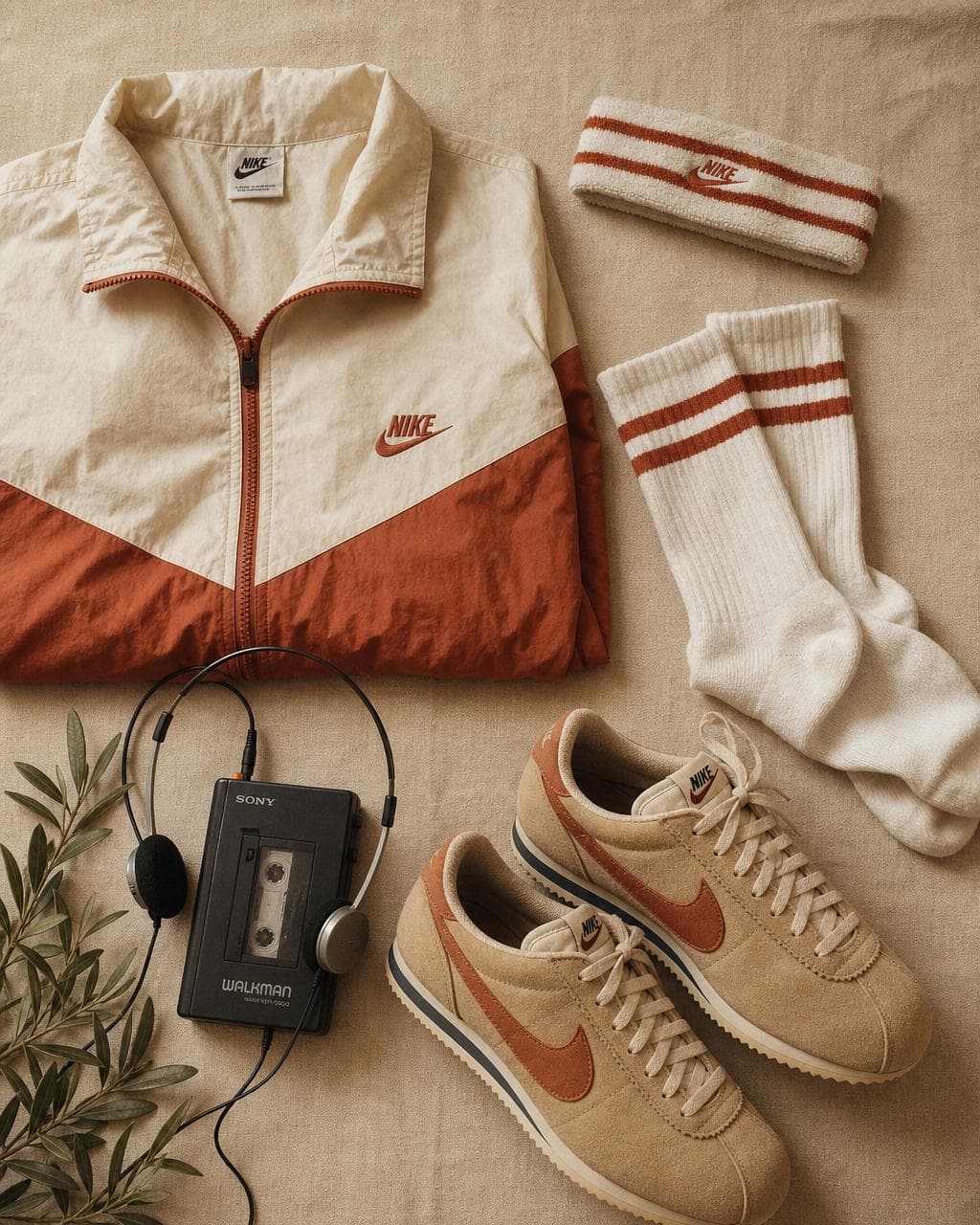 Retro sportswear editorial moodboard