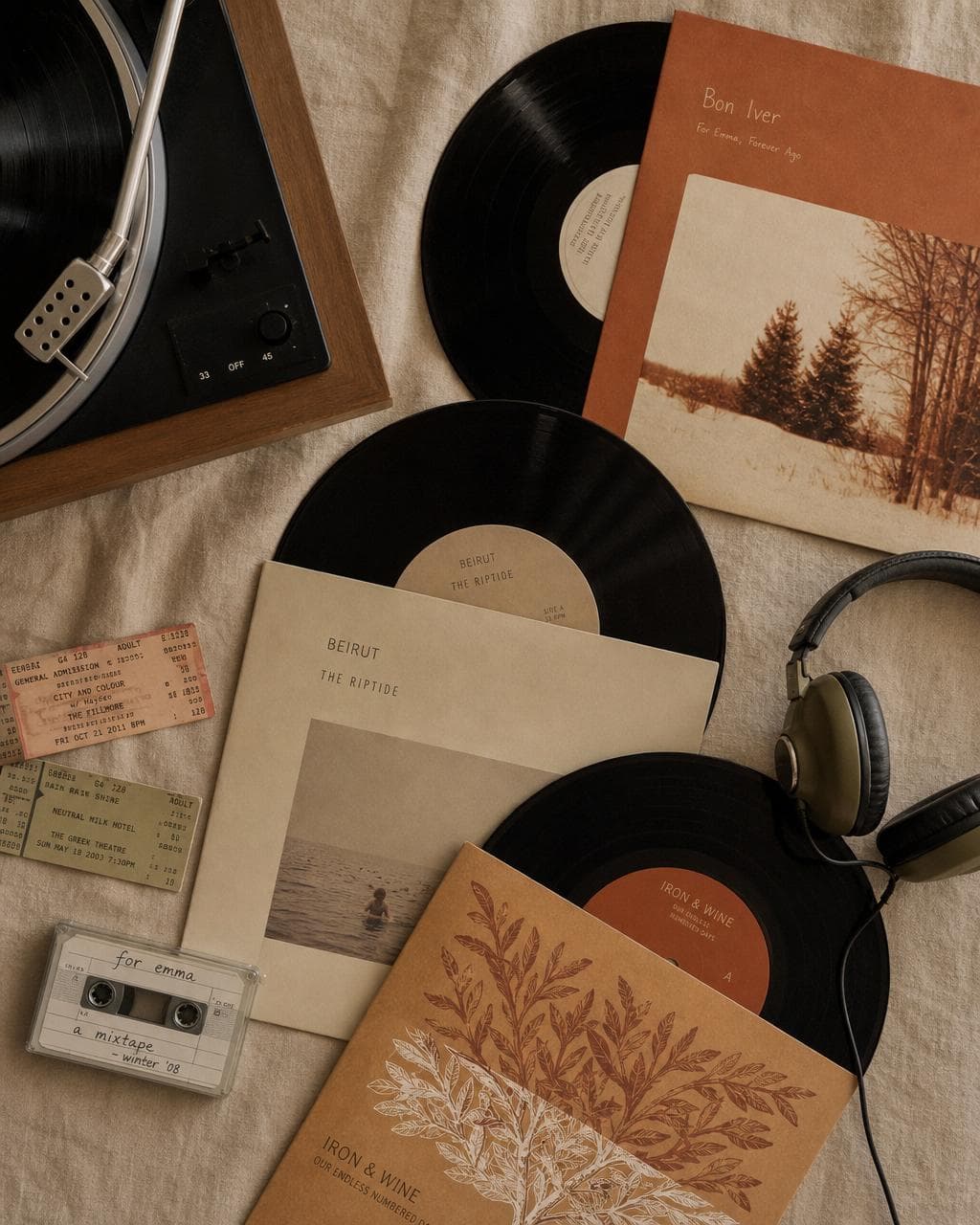 Vinyl editorial moodboard