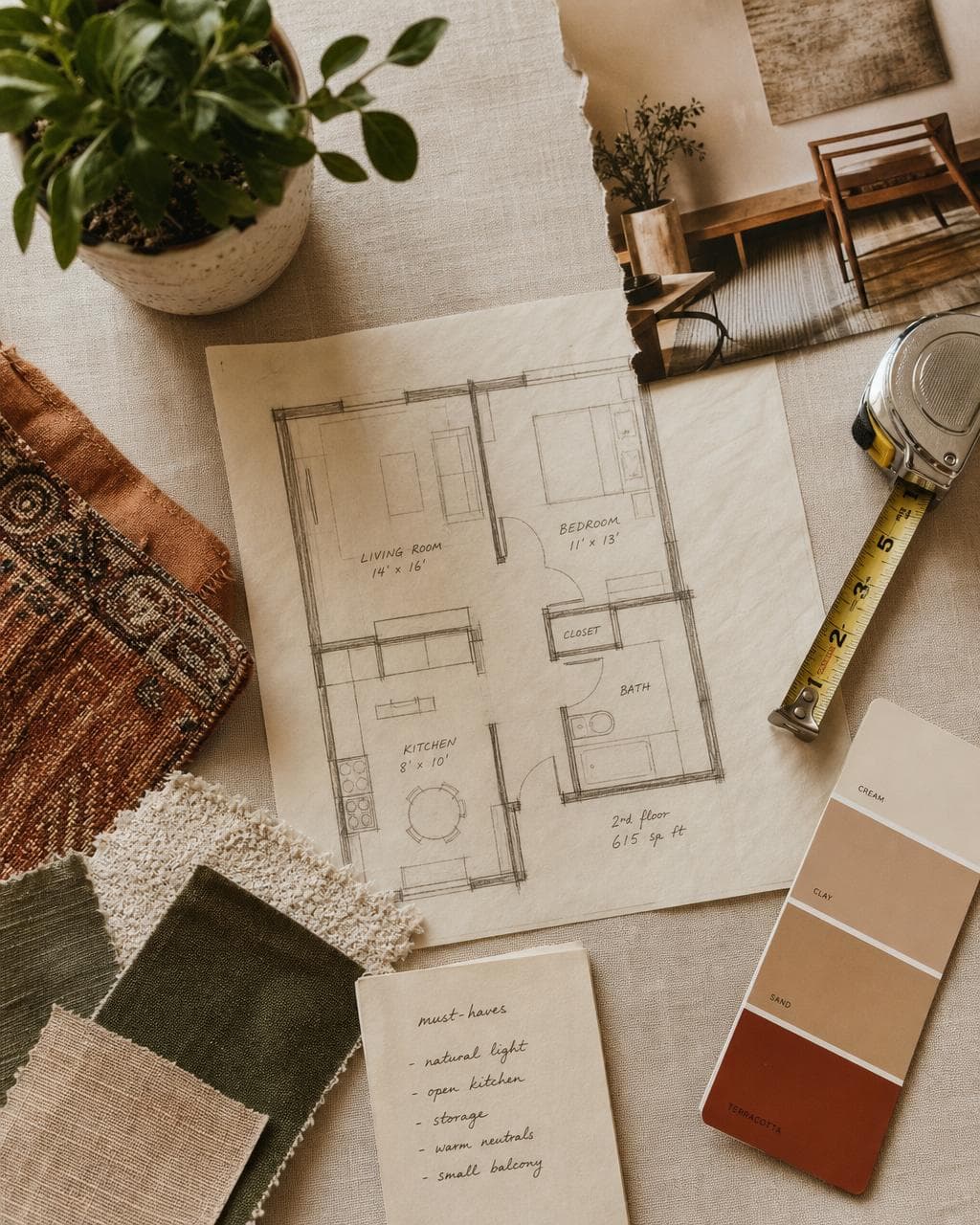 Apartment editorial moodboard