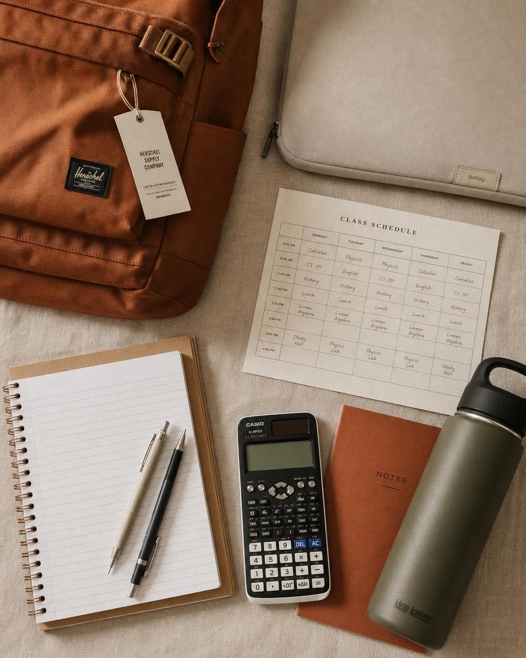 Back to school editorial moodboard